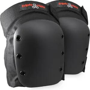 스케이트보드와 롤러 더비를 위한 조절 가능한 스트랩이 있는 트리플 에이트 스트리트 무릎 패드(1쌍)