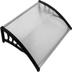 MATICO 47.2인치 야외 투명 도어 차양 파티오 창문 커버 폴리카보네이트 비 및 눈 보호 자외선 차단 커버가