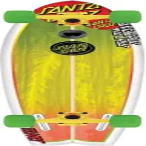 산타 크루즈 스케이트 랜드 샤크 라스타 Sk8 완전 보드 8.8 x 27.7 인치