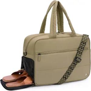 여성용 클루시 위켄더 여행 가방 퍼퍼 토트백 신발 수납함이 있는 더플 오버나이트 가방에 담습니다