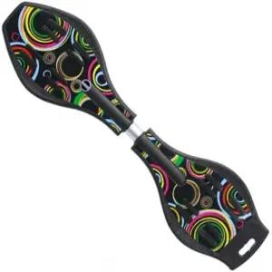 XUDREZ 캐스터 보드 스케이트보드 컴팩트하고 가벼운 디럭스 주니어 조명 휠과 360도 캐스터로 더욱