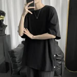 [ERA][ERA] 박시핏 베스트남성티셔츠 하프티 플레인 컴포트룩 라운드셔츠 (41306221)