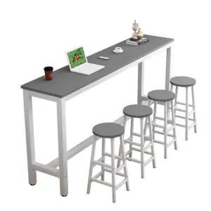 1800 블랙 빈티지 + 타원형 폭좁은 식탁 슬랩 의자 테이블