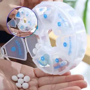 쌍문상회 휴대용 알약통 밀폐 방수 요일별 약보관함 비타민통 수납