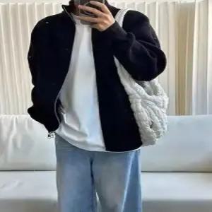 그레이 남친 니트 가을 데일리 집업 카디건 스웨터 차이나 다올3