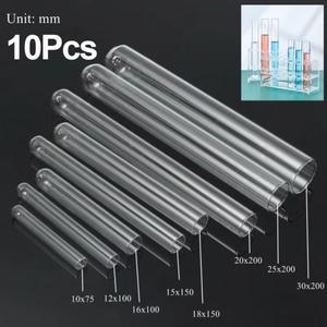 10pcs 유리 투명  튜브 10mm-30mm 붕규산 U 자형 바닥 실험실 학교 교육 용품