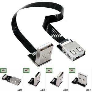 5CM-100cm USB 업 앵글  A 표준 남성-남성여성 FFC FPV 평면 얇은 유연한 케이블 FPC 10CM