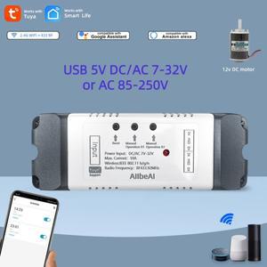 2채널 Tuya 스마트 Wifi 전동 스위치 모듈 DC 12V 24V 32V 110V 220V 인칭 릴레이 Alexa Google Alice RF43