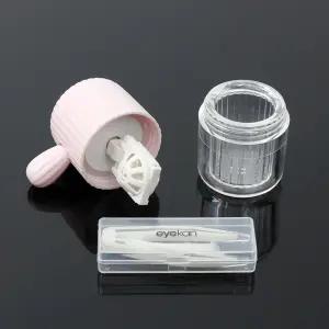 반자동 소프트렌즈 세척기 (핑크) 렌즈통 가정용 휴대용