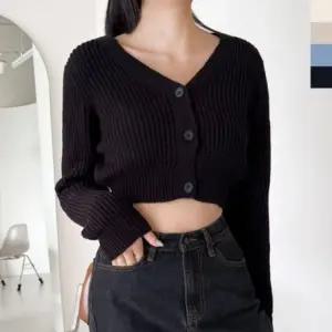 패션스타일 하찌 가디건 여자 크롭 브이