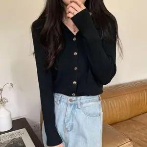 패션스타일 간절기 카라 브이 디자인 여성 가디건