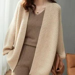 패션스타일 은창 아우터 외투 잠바 무드 무지 루즈핏 라인 가디건 니트 오픈형 점퍼 엣지