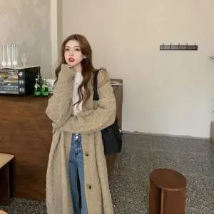 패션스타일 모던 꽈배기 가디건 베이직 데일리 컬러 여성 롱