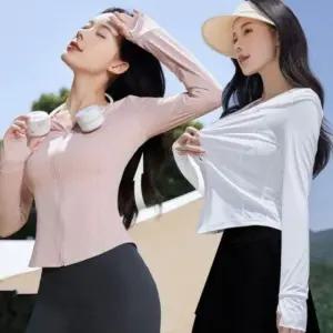 패션스타일 스포츠 바람 자켓 아웃도어 소재 집업 날 양털 프릴 시원한 막이 가디건 여성