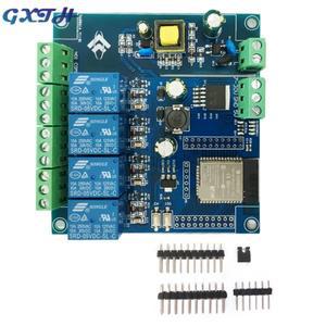 AC220VDC5-30V ESP32 WIFI Bluetooth BLE 4 채널 릴레이 모듈 IO 포트 ESP32-WROOM 개발 보드