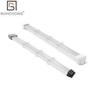 검정 흰색 600W 12VHR 남성-여성 연장 케이블 RTX4080 4090Ti 5.0 124Pin 16Pin PCIE 어댑터 빗