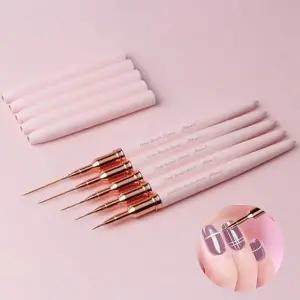 네일아트 전문가용 캡형 세필 라이너 브러쉬 5종