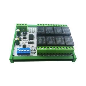 릴레이 보드 모드버스 RTU PLC 원격 IO 모듈 8CH DC 12V 24V DIP 스위치 세트 RS485 DIN BOX RYR408B C35