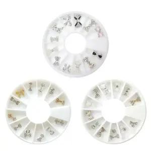 네일아트 블링블링 고급 쥬얼리 리본파츠 12p세트 3종