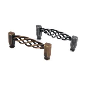 고풍스런 서랍장 철꽈배기 2구손잡이 간편손잡이 DIY자재 가구부속 고급손잡이 가구DIY 감성소품 DIY손잡이