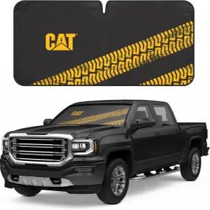 자동차/트럭용 고양이 자동 그늘막 팝업 선 UV 반사 블랙 노란색 타이어 트랙 포함 - 점보 사이즈 64 x 32