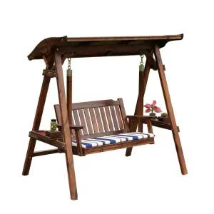 그네의자 카페 나무그네 흔들그네 원목 야외