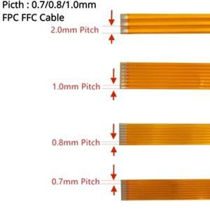 2개 FPC FFC 케이블 PCB 와이어 커넥터 0.70.81.0mm 피치 3 4 5 6 8 10 12 14 16 18 20 24 26 30 36 40 핀