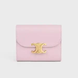 MUST IT_스몰 트리옹프 플랩 지갑 핑크 가죽 반지갑 10D783DPV