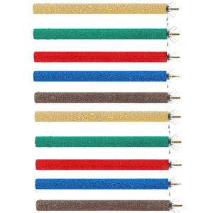 앵무새 농어 스탠드 10개 새 장난감 다채로운 발 갈기 스틱 케이지 액세서리 코카티용 나무 잉어