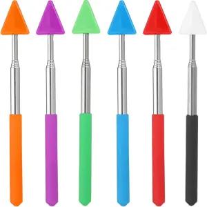 파티킬 텔레스코픽 교사 포인터 교실 포인터용 6개 화살표 스틱 발표자용 확장형 휴대용 교육용 화이트보드