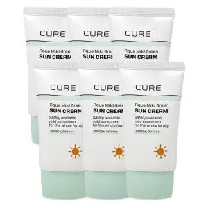 [김정문알로에]김정문알로에 큐어 아쿠아 마일드 그린 선크림 40ml(SPF50+) 6개 Ss (33705877)