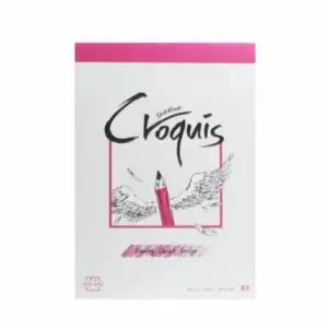 삼원 CV04 아트스퀘어 크로키 A3 보라 제본북 화방 드로잉 그림연습 화바용