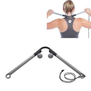 바디 백 어큐마사지 - 듀얼 압력 포인트 마사지 도구 및 해머 2 in 1 디자인 시아츠 넥 도구, 깊은 조직용 골프공 타악기 마사지기