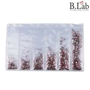 - 네일파츠재료 스톤 크리스탈 평6종 핑크 장식 아트