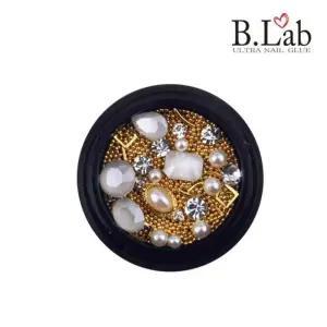 - 네일 파츠재료 크리스탈 큐빅 V컷 진주 화이트메탈 장식 아트 스톤