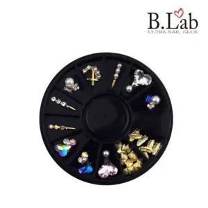 - 네일 파츠 재료 큐빅 고급 크리스탈 진주하트보석 손톱장식 메탈 아트 스톤