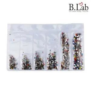 - 네일 파츠 재료 스톤 크리스탈 평6종 칼라보석 손톱장식 메탈 아트