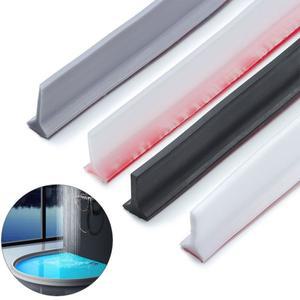 자체 접착 실리콘 욕실 물 스토퍼 고정 스트립 구부릴 수  문짝 세탁기 샤워 댐 배리어