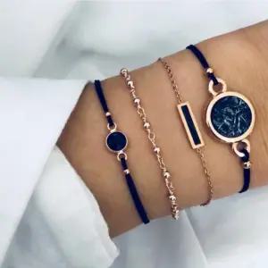 4개세트 레이어드팔찌 추천제품 시크블랙 신상