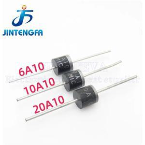 10PCS 6A10 10A10 6A 1000V R-6 DIP 전기 축 정류기 다이오드 고전류