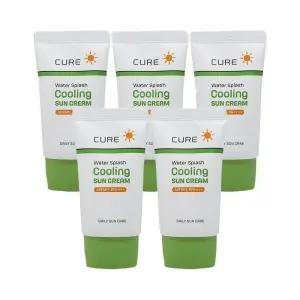 [김정문알로에]김정문알로에 큐어 워터 스플래쉬 쿨링 선크림 40ml(SPF50+) 5개 Ss (40705115)