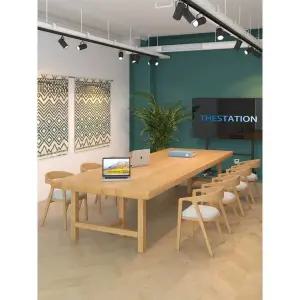 2미터 스터디 카페 우드 작업대 긴 성수동 창가 테이블 식탁