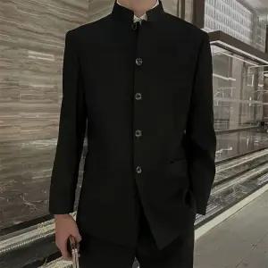 블랙 패드 코트 재킷 차이나 남자정장자켓 정장 상의 약혼 봄가을 ible3