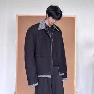 봄 남자정장자켓 패턴 정장 코트 숏 자켓 칼라 집업 상의 ible1