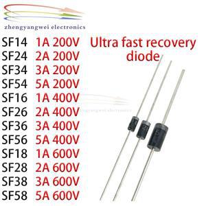 20pcs SF14 200V 1A 2A 3A 5A 초고속 복구 다이오드 DO-41 27