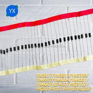 100PCS 숏키 정류기 다이오드 1N5817 1N5399 1N4937 1N4004 UF4007 HER107 FR207 FR157 DO-41