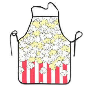 남녀 공용 버터 팝콘 턱받이 앞치마, 성인 여성 요리사 테이블, 주방 간식 음식 패턴 베이킹