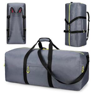 여행용 Uarition 100L 초대형 더플백, 남녀용 3인치 접이식 더플백팩, 그레이