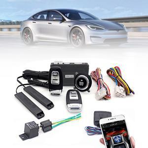 자동차 시작 정지 열쇠가 없는 출입 시스템 범용 원 버튼 푸시 스마트 폰 제어 원격 키트