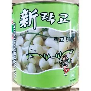 락교 ( 3K) X6 절임반찬 통조림 캔교 알마늘 반찬용 업소용 식당용 대용량